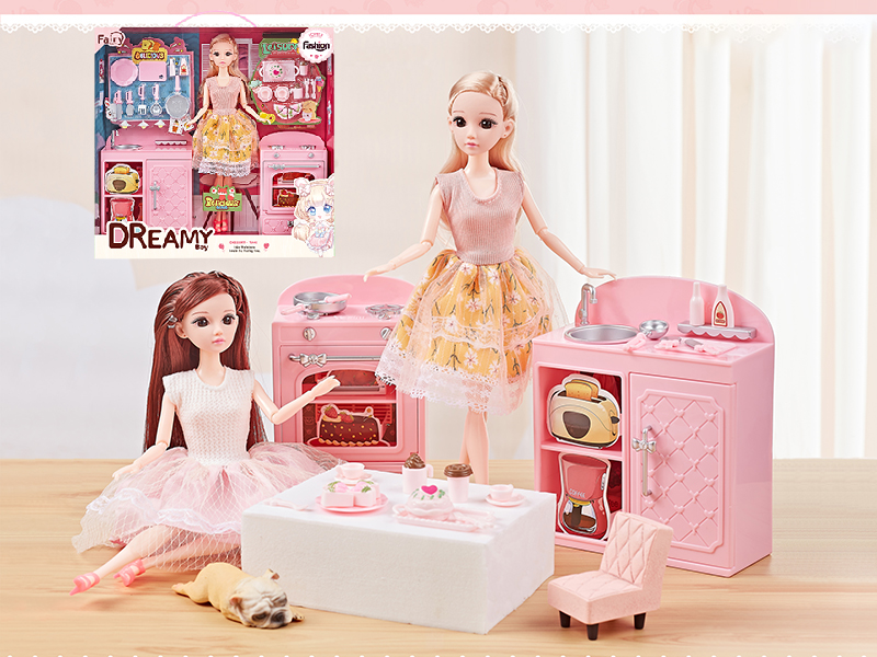 Doll Kitchen Scene Toys