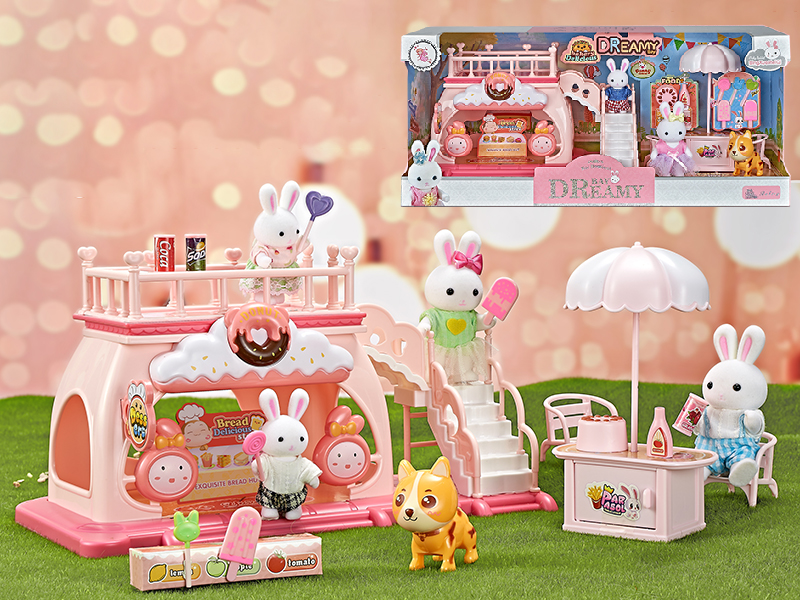 Cady Rabbit Dessert Cabin Scene Toys Set