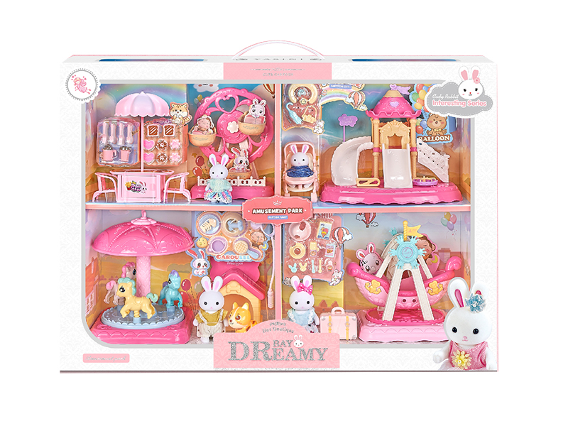 Cute Rabbit Amusement Park Set