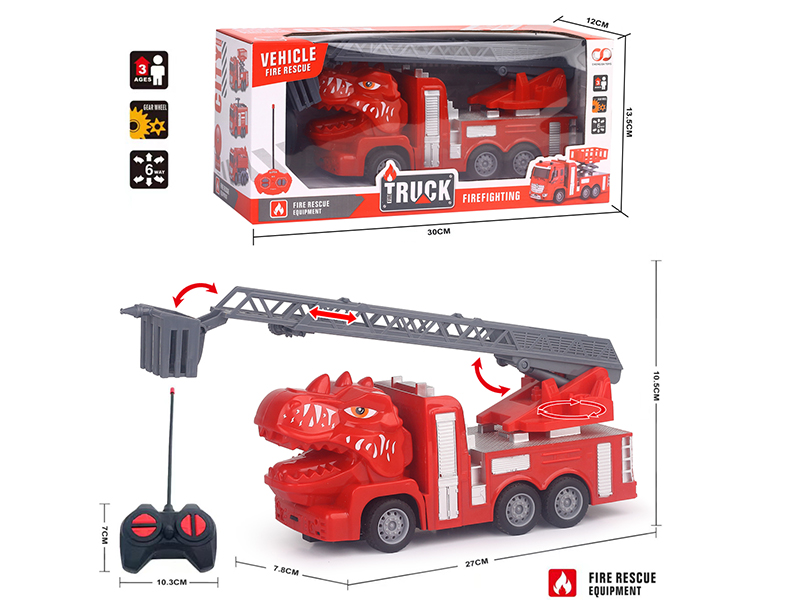 27Mhz 4-Channel Remote Control Fire Ladder Truck(Not Included Batteries)
