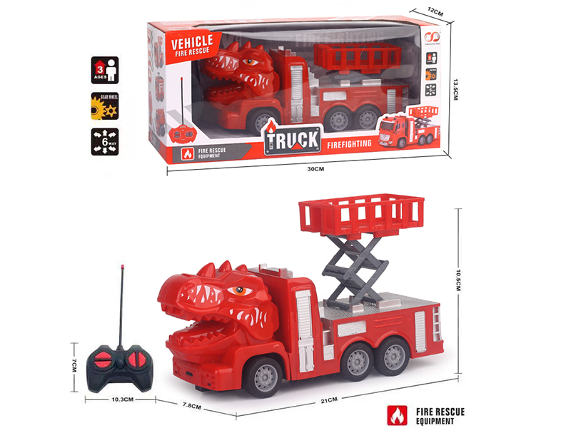 27Mhz 4-Channel Remote Control Fire Lift Truck(Not Included Batteries)