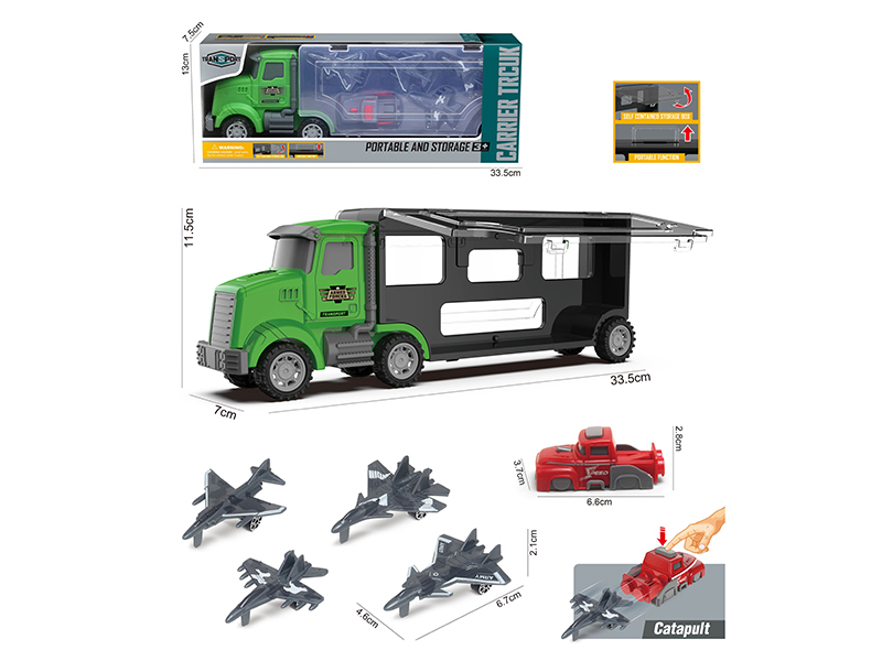 Slide Storage Arrier Truck + 4 Slide Aircraft + Launcher