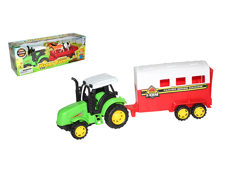 Friction Farm Tractor With Horse Box