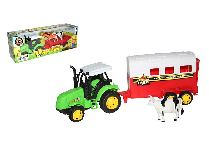Friction Farm Tractor With Horse Box