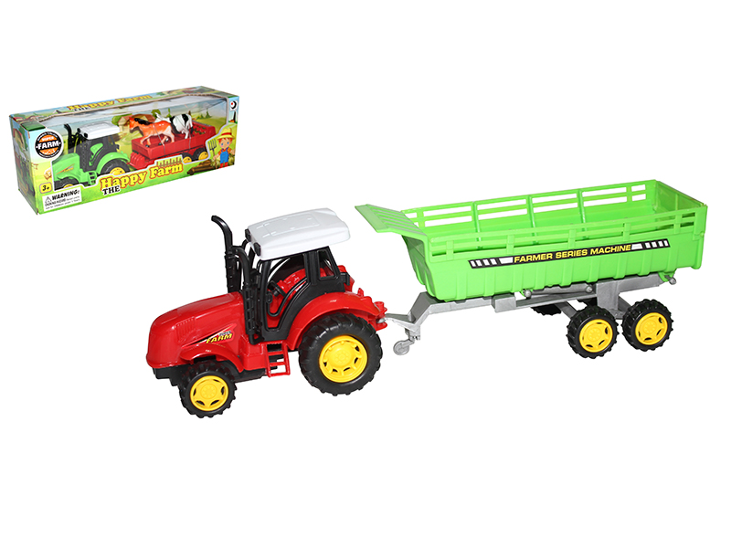 Friction Farm Tractor With Dump Truck
