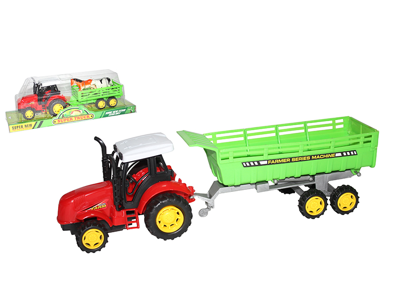 Friction Farm Tractor With Dump Truck