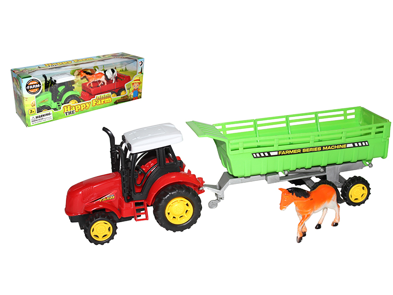 Friction Farm Tractor With Dump Truck