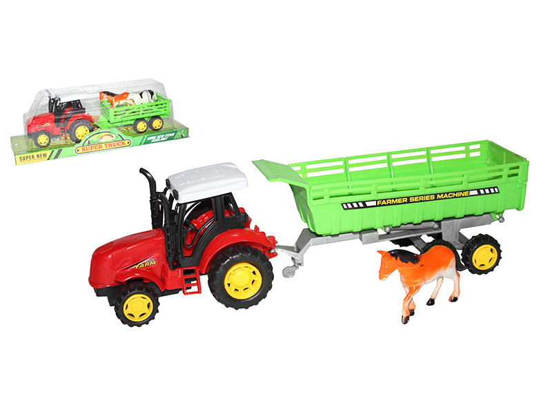 Friction Farm Tractor With Dump Truck