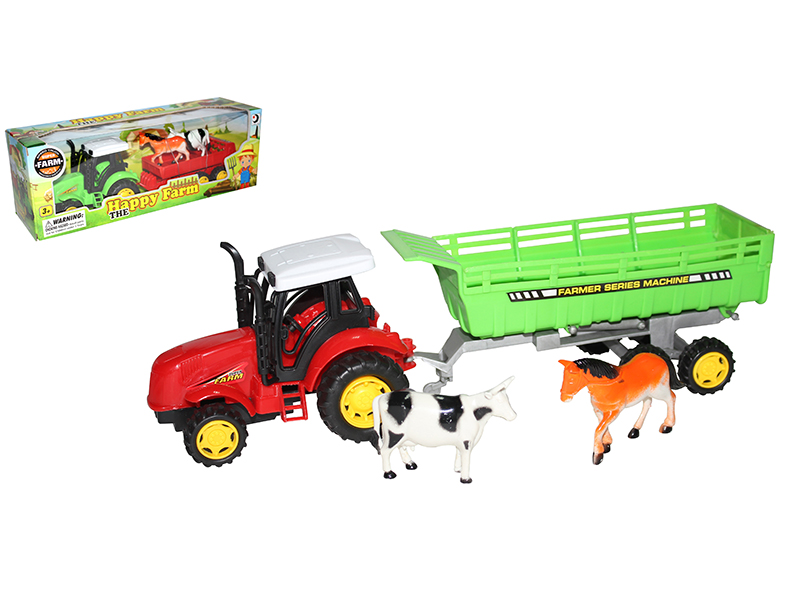 Friction Farm Tractor With Dump Truck