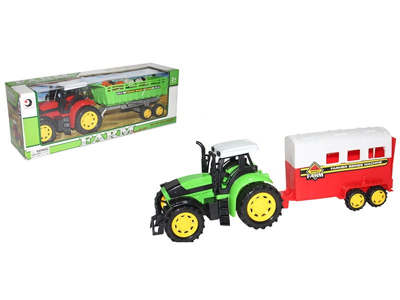 Friction Farm Tractor With Horse Box
