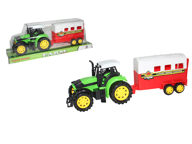 Friction Farm Tractor With Horse Box