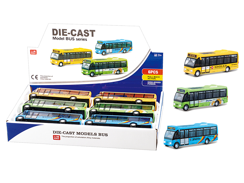 6PCS Alloy Bus