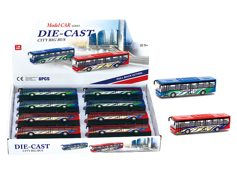 8PCS Alloy City Bus (Middle)