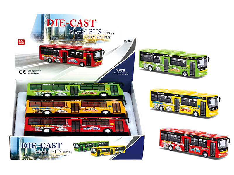 3PCSAlloy City Bus