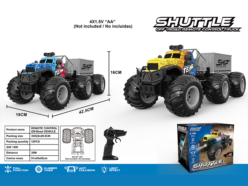 2.4G 4CH R/C High Speed Large Wheel Tractor With Single Section Cabinet