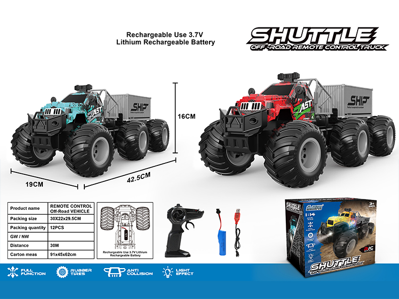 2.4G 4CH R/C High Speed Large Wheel Tractor With Single Section Cabinet