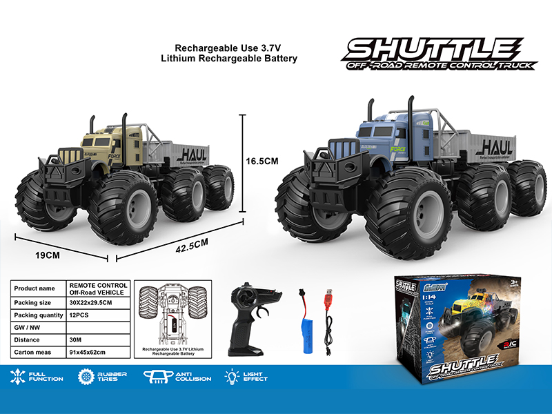 2.4G 4CH R/C High Speed Large Wheel Tractor With Bucket