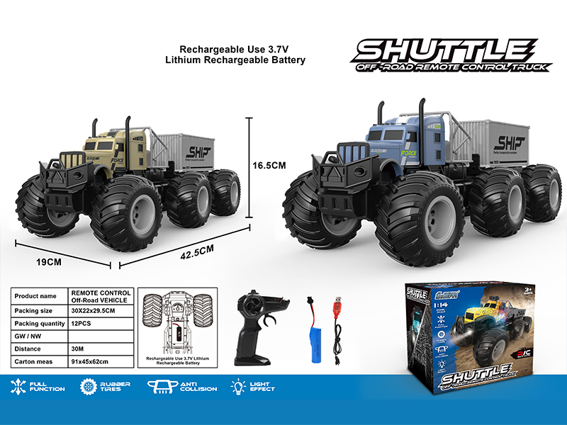 2.4G 4CH R/C High Speed Large Wheel Tractor With Single Section Cabinet