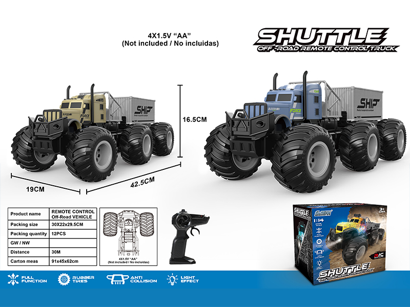 2.4G 4CH R/C High Speed Large Wheel Tractor With Single Section Cabinet