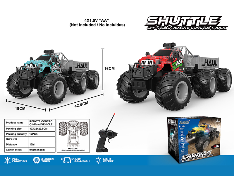 27MHZ 4CH R/C High Speed Large Wheel Tractor With Bucket