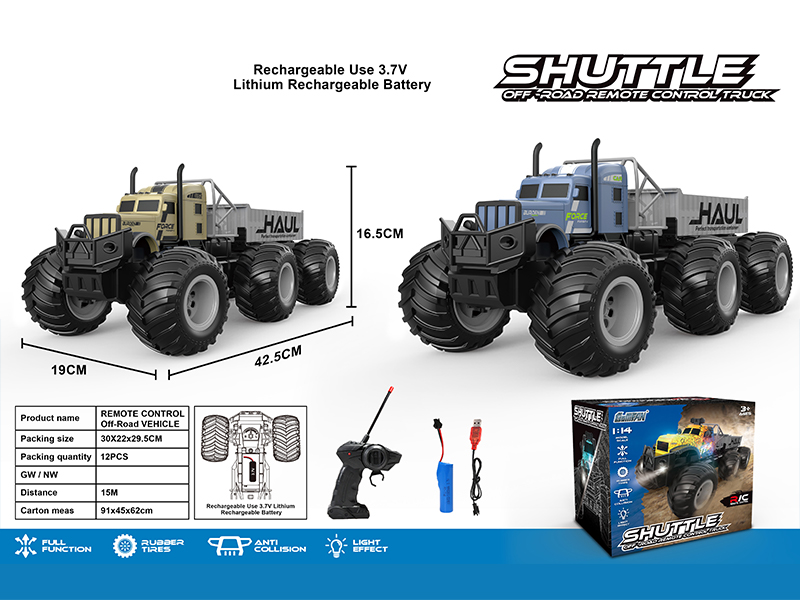 27MHZ 4CH R/C High Speed Large Wheel Tractor With Bucket