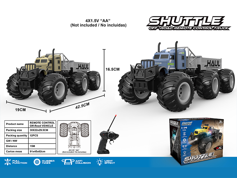 27MHZ 4CH R/C High Speed Large Wheel Tractor With Bucket