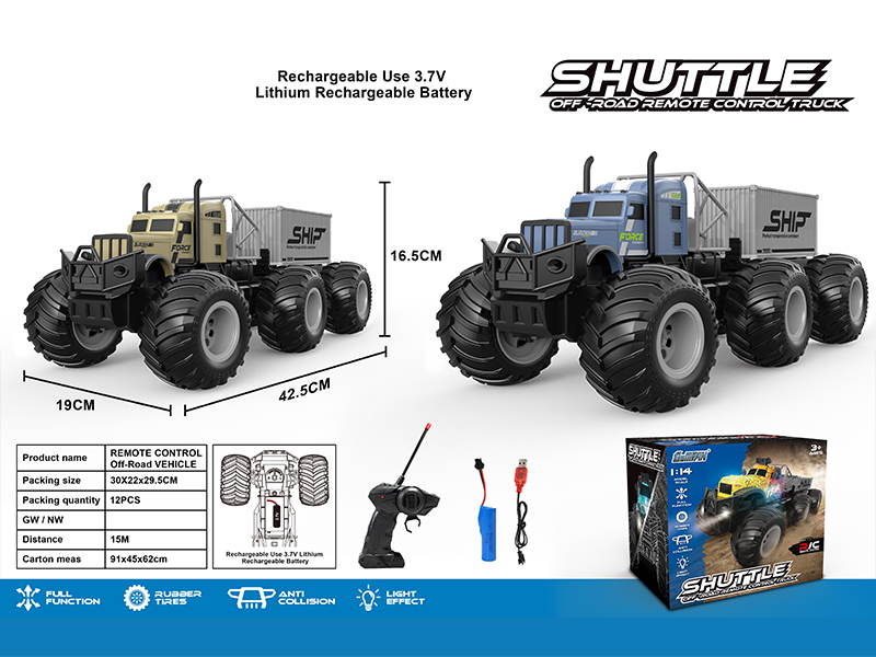 27MHZ 4CH R/C High Speed Large Wheel Tractor With Single Section Cabinet