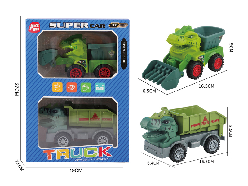 Slide Dinosaur Bucket Truck-Slide Bulldozer