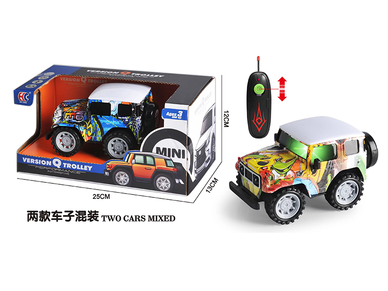 Mini Version Toyota FJ40 2-Channel Graffiti Remote Control Car
