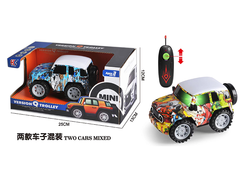 Mini Version Toyota FJ41 2-Channel Graffiti Remote Control Car