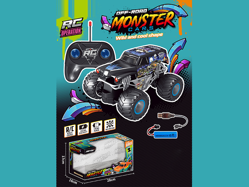 1:20 R/C Blue Ghost Bigfoot Monster Car