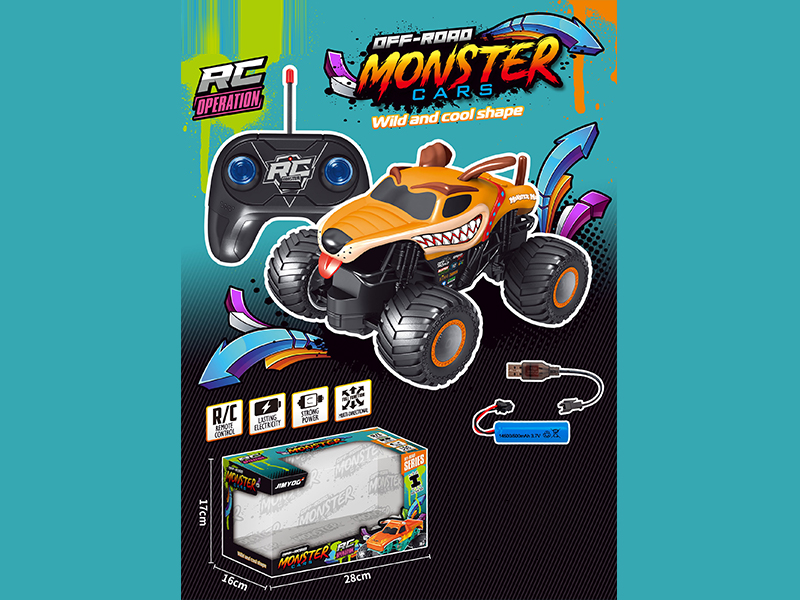 1:20 R/C Brown Evil Dog Bigfoot Monster Car
