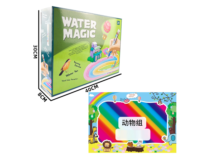 Rainbow Bottom Water Canvas