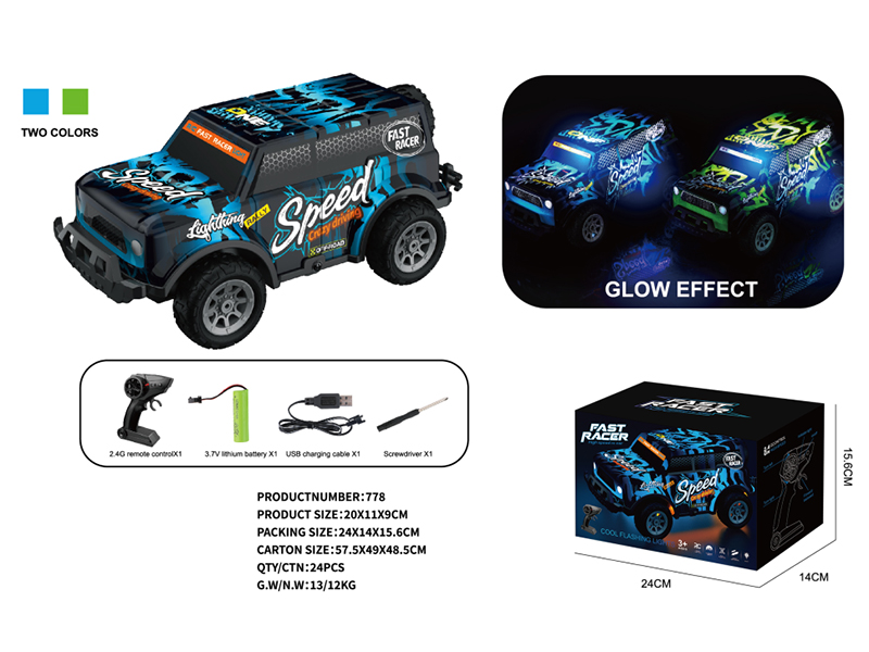 2.4G Remote Control PVC Cross Country Vehicle With Lights