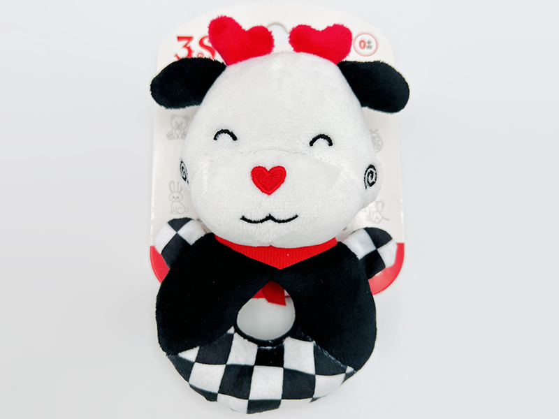 Hand Rattle Black And White Baby Plush Toy