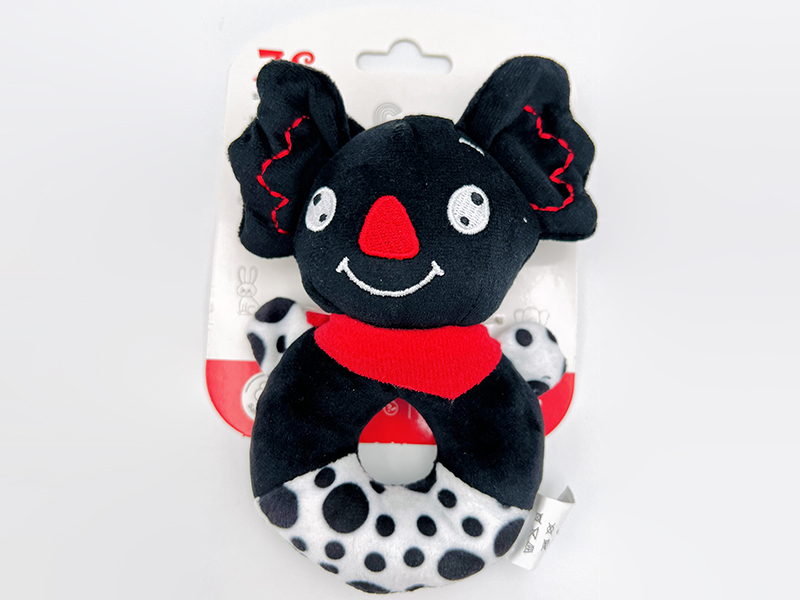 Hand Rattle Black And White Baby Plush Toy