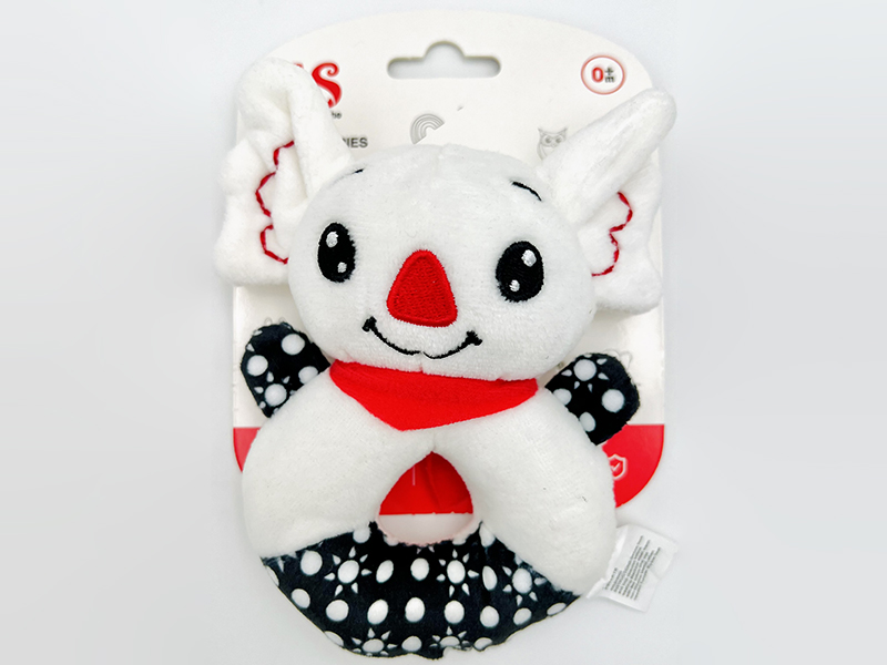 Hand Rattle Black And White Baby Plush Toy
