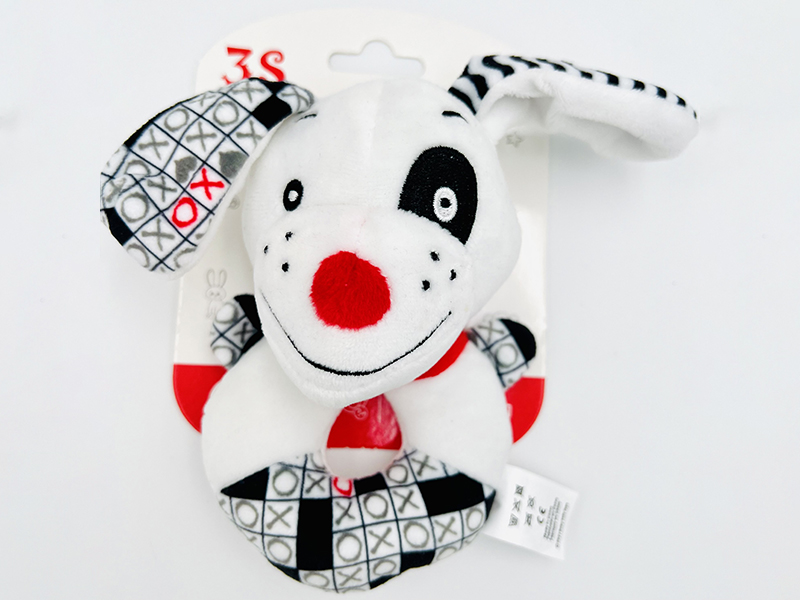 Hand Rattle Black And White Baby Plush Toy