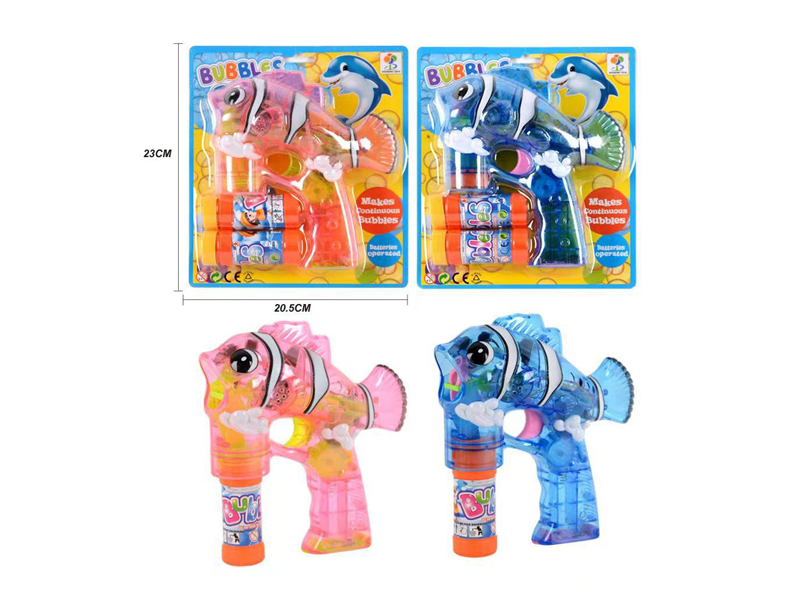 Transparent Ugly Fish Bubble Gun With Light