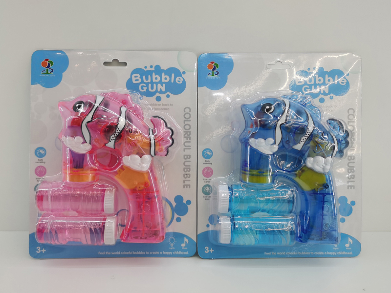 Mini Transparent Ugly Fish Bubble Gun