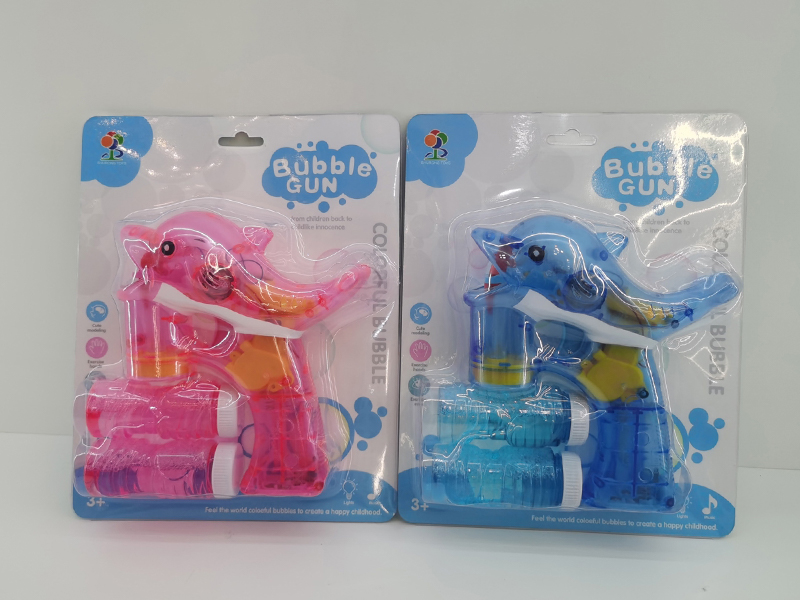 Mini Transparent Dolphin Bubble Gun