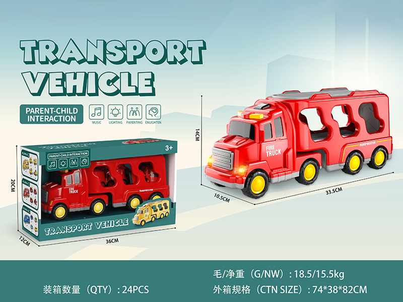 Friction Transport Truck With Lights And Music