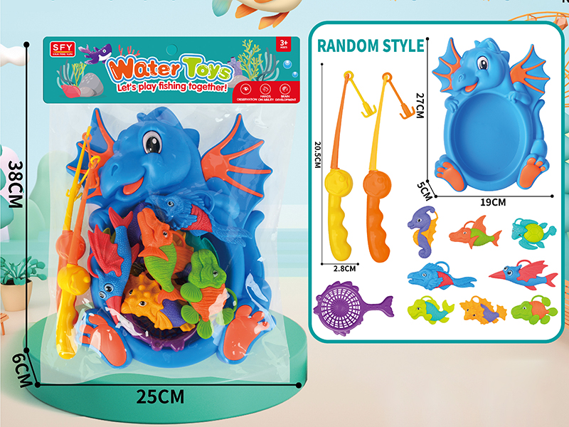 Water Toys Fishing Game + Dinosaur Tub(12PCS)