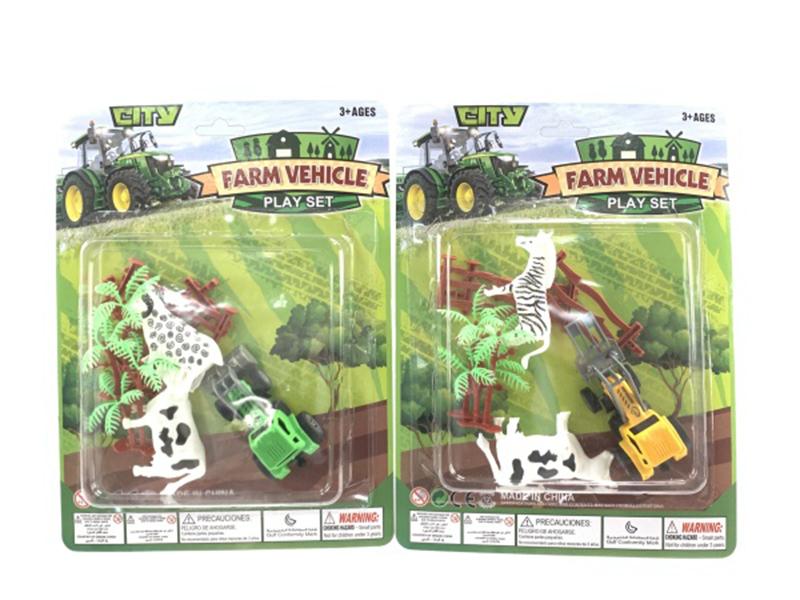 Farm Tractor Animals Set