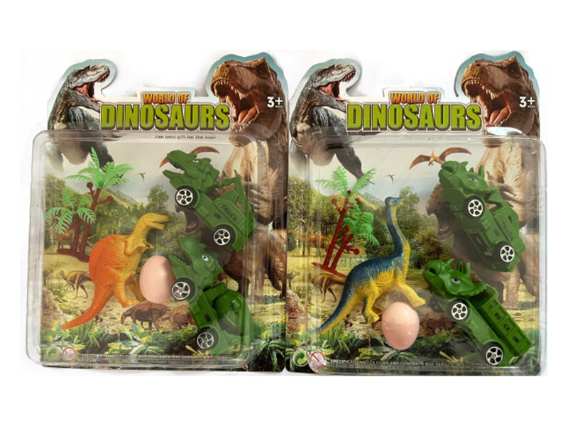 Pull-Back Dinosaur Truck + Dinosaur Set