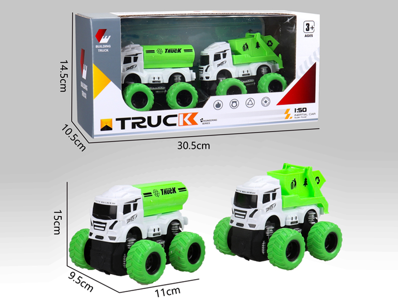 Friction Environmental Sanitation Vehicle 2PCS