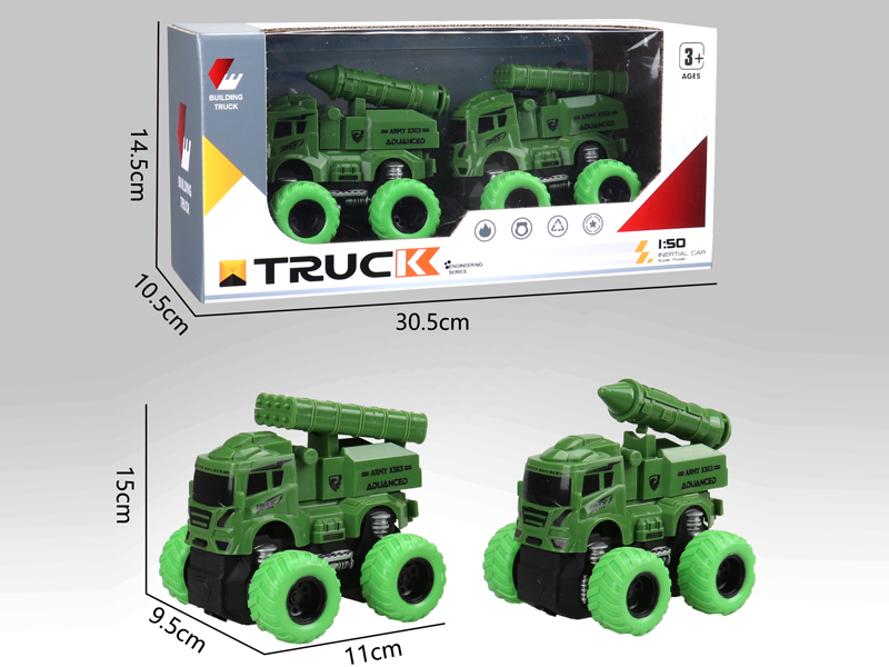 Friction Military Vehicle 2PCS