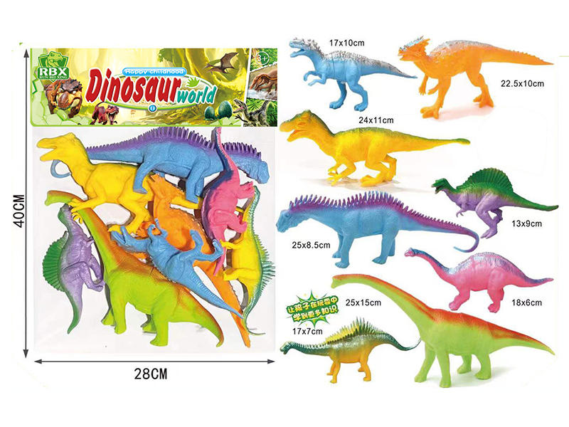 Extra-Large Size Soft Plastic Dinosaurs With BB Whistle + Medium Dinosaur