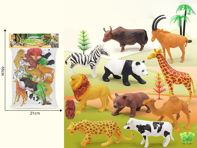 10pcs Animals + 5 Accessories