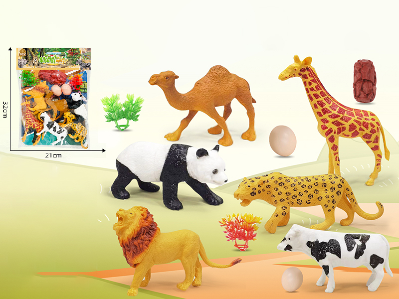 6pcs Animals + 5 Accessories